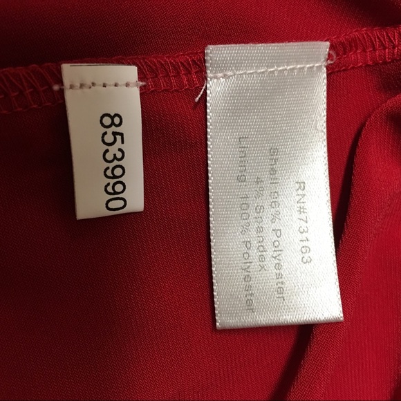 Boston Proper Red Twist Wrap Dress Empire Small - Picture 5 of 5